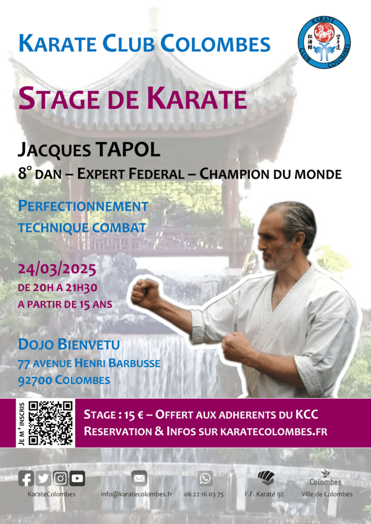 Stage Karate Jacques Tapol 2025-03-24